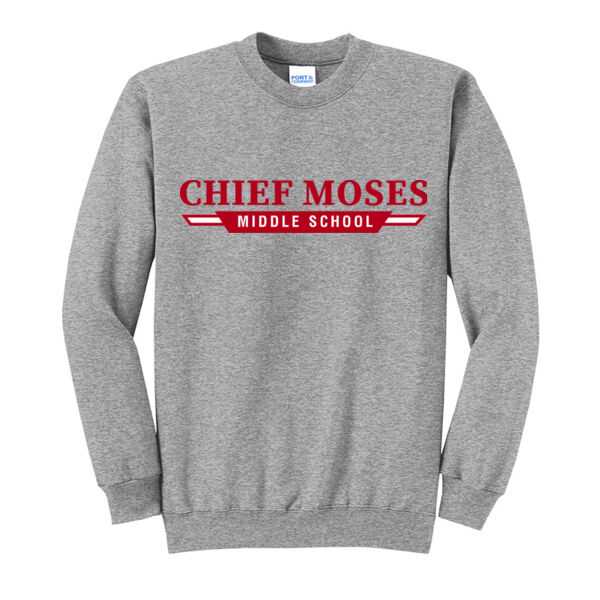 Middle School Crewneck Sweatshirt - White or Gray Thumbnail